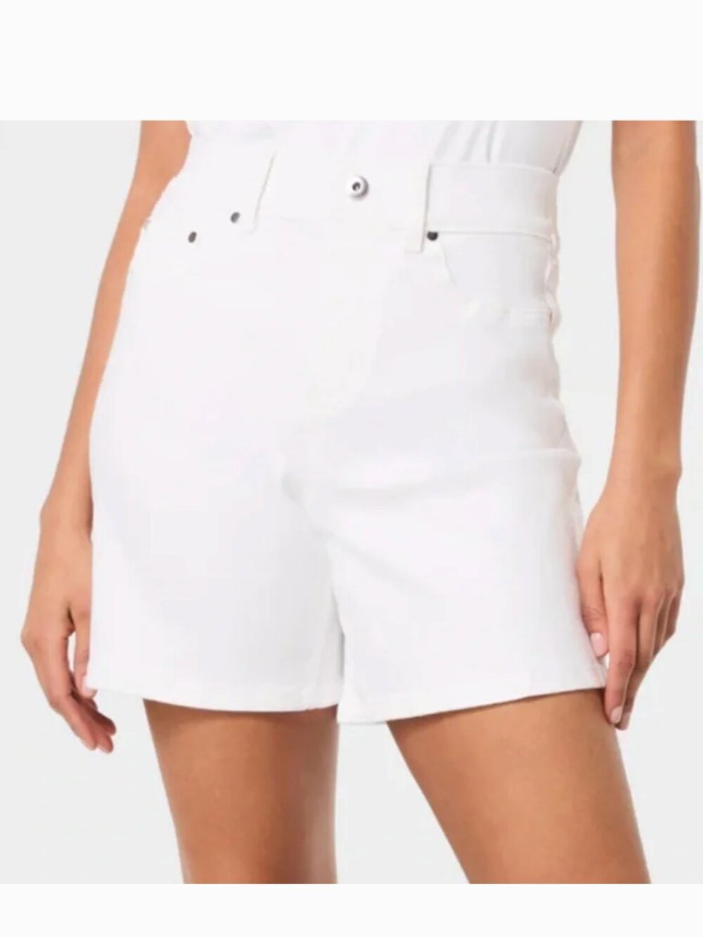 NWT SPANXshape™ Original EveryWear Jean Short - 7" inseam White #21378R SZ-M - Picture 2 of 8